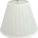 Aspen Creative 59101A, Transitional Pleated Empire UNO Lamp Shade, Off White, 5" Top x 10" Bottom x 8" Slant Height, Slip UNO 33mm
