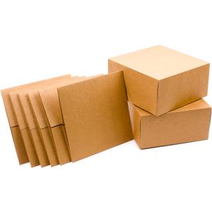 Hallmark 8" Gift Boxes (Pack of 5; Square Kraft) for Valentine's Day, Birthdays, Crafts and More