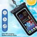 Up to 8.7" 6 Pack Multicolor Waterproof Phone Pouch, Large Phone Waterproof Case Dry Bag, Protection Level: IP68, Outdoor for Apple iPhone,Samsung,and More, Black,Blue,Pink,Orange,Yellow,Green
