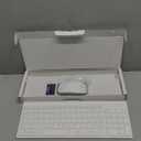 Wireless Keyboard and Mouse Ultra Slim Combo, TopMate 2.4G Silent Compact USB 2400DPI Mouse and Scissor Switch Keyboard Set with Cover, Batteries Included, for PC/Laptop/Windows/Mac - White