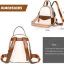 BJE Mini Backpack for Women Leather Small Backpacks Purse, Ladies Designer Daypack, Shoulder Backpack Convertible Handbags White