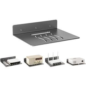 Farcary Universal Wall Mount Shelf for WiFi Router, Projector, Cable Box, No Drill Installation, Adjustable Angle