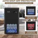 ToLife Dehumidifier for Home, 1000 sq.ft Dehumidifiers for Basement Bedroom Bathroom with 95 OZ Water Tank, Auto Shut Off 7 Colors LED Light, Black