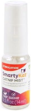 SmartyKat Catnip Mist Catnip-Infused Cat Attractant Spray, Stimulating Positive Training Aid for Cats & Kittens, Trial Size, 0.5 Ounce Pack of 10