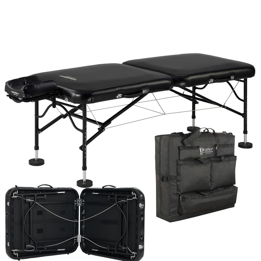 Master Massage Stratomaster Ultralight Portable Massage Table, Black, 30 Inch (Standard Package)