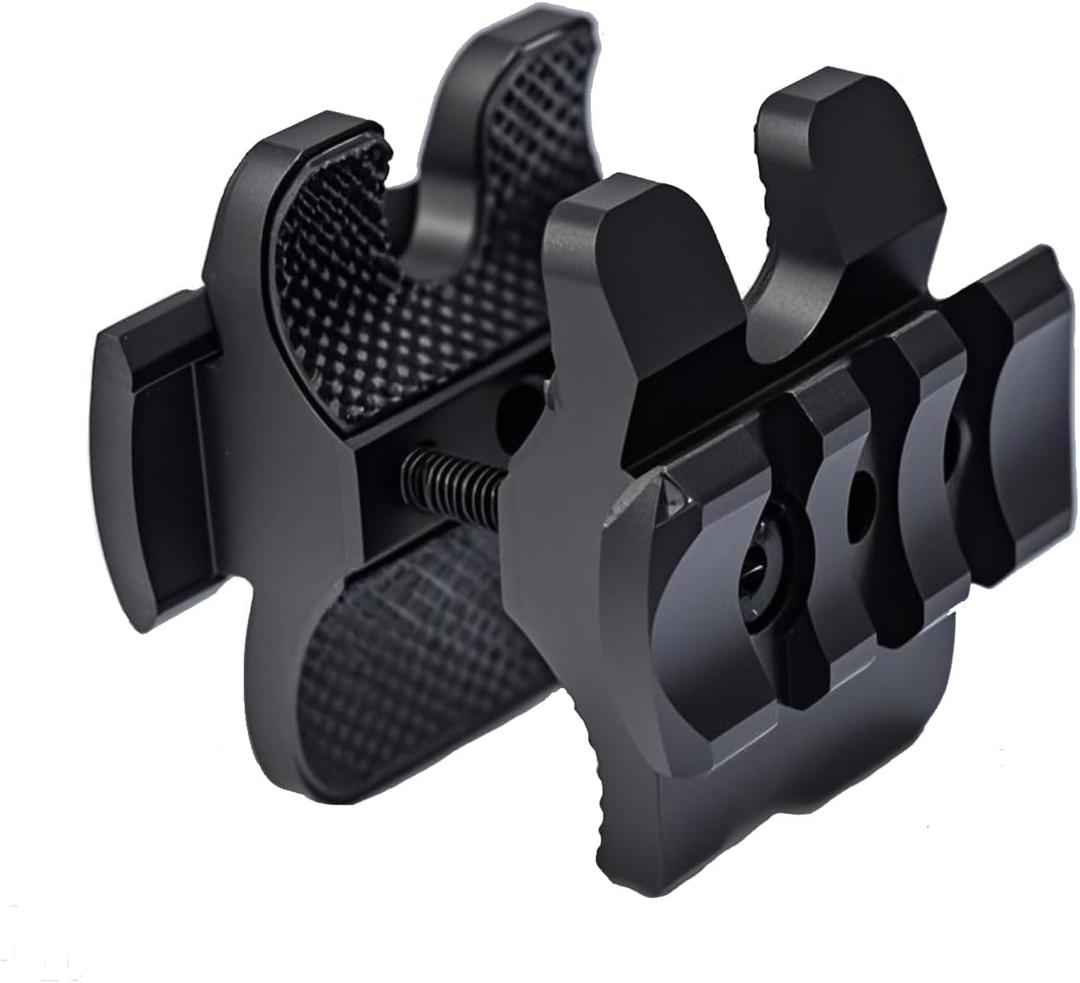 Hidcor Tactical Shotgun Barrel Clamp Mount with Rubber Pads, Picatinny Rail Flashlight Accessories for 12Ga Mossberg 500/590, Maverick 88, Remington 870, SXP Defender and More