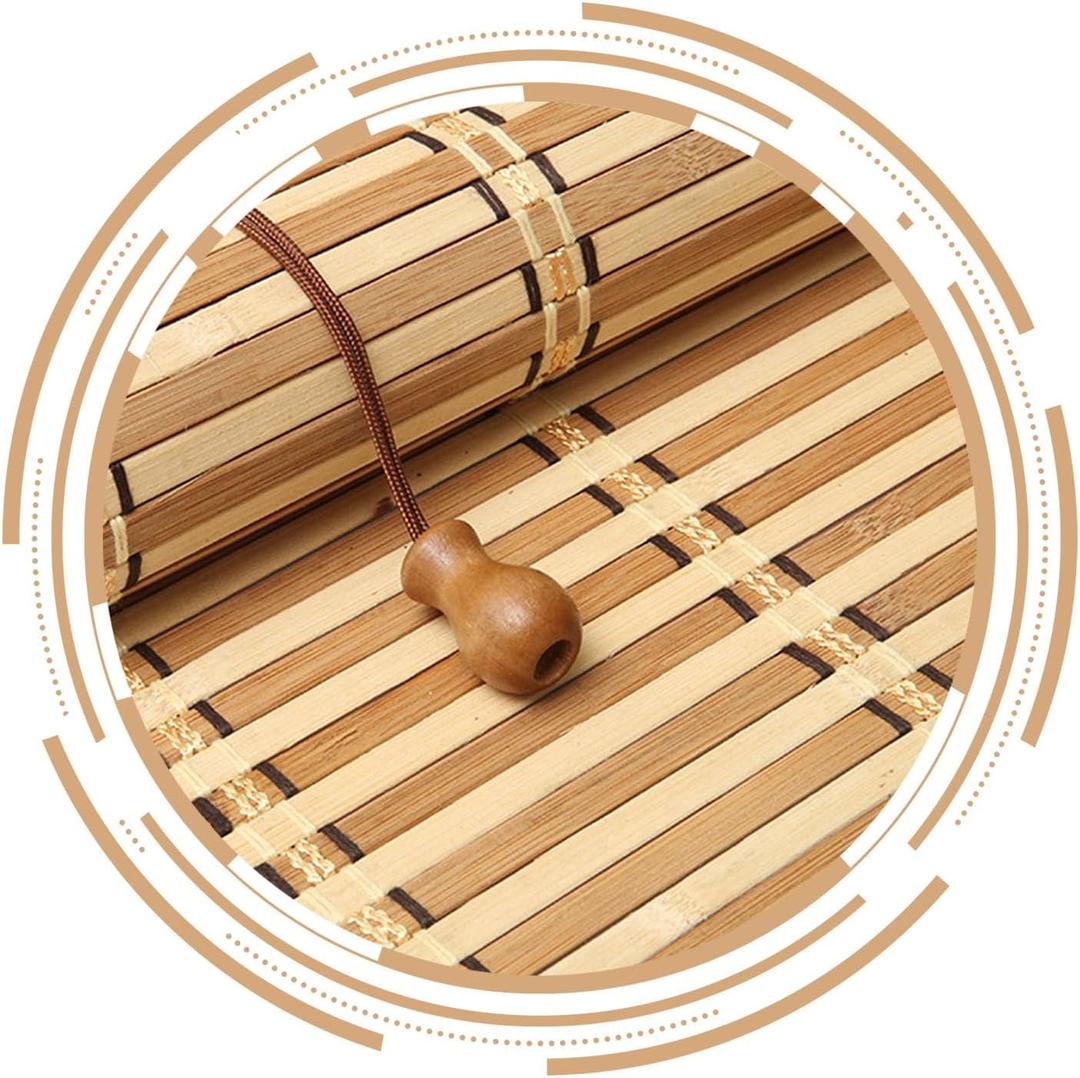 Bamboo Roll Up Blinds for Windows, Bamboo Blinds for Interior Doors, Light Filtering Bamboo Shades Cordless Easy Installation Wide Bamboo