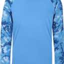 FISHEAL Men's Long Sleeve Fishing Shirts, UPF 50+ Camo Sun Protection Rash Guard, UV Shirt for Swimming Hunting Outdoor M