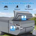 Mofeez Pop Up Camper Cover 16-18ft, 7 Layers Top Extra-Thick pop up Trailer Cover, Waterproof, Windproof, Anti-UV, Rip-Stop Folding Camper Cover with 3+2 Windproof Straps, Storage Bag