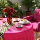 6 x Buryeah 6 Pcs Leopard Print Tablecloth 84'' Cheetah Print Table Cloth Disposable Animal Table Runner for Birthday Party Wedding Decorations Baby Shower Picnic Kitchen Decor (Pink)