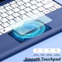Harvopu for iPad Pro 13 Inch Case with Keyboard (M5/M4) 2025/2024, Magnetic Wireless Detachable Keyboard with Multi-Touch Trackpad 7 Colors Backlit Proof Folio Cover for iPad Pro 13 Inch, Sea Blue