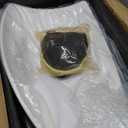 21 Inch Stone Resin Vessel Sink with Pop-Up Drain White Irregular Rectangular Countertop Bathroom Sink