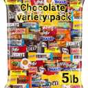 Chocolate Assorted Bulk Candy Variety Pack 5lb - Mini Chocolate Bars, Milk & Dark Chocolate Mix - Individually Wrapped Bulk Candy for Office Snacks, Party Favors and Bags