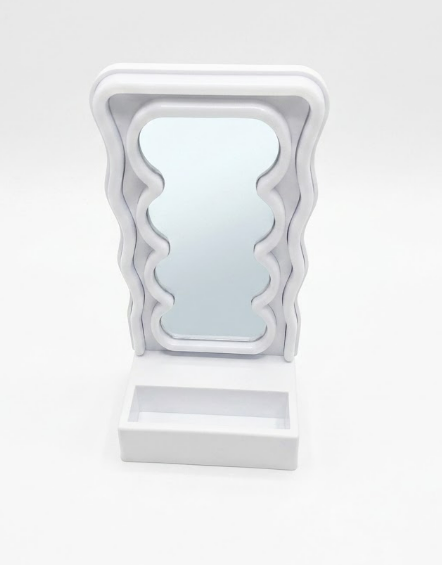 2 x  Wavy Light & Mirror Phone Holder