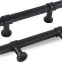 goldenwarm 3 inch Black Cabinet Pulls 25 Pack Kitchen Cabinet Handles Matte Black Drawer Pulls LST18BK76 Dresser Handles T Bar Hardware for Cupboards Bathroom