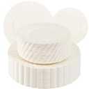U-QE 100Piece Thanksgiving Plates Disposable - Ivory Plastic Plates Disposable Heavy Duty - High End Disposable Plate for Thanksgiving Including 50PCS 9 '' Dinner & 50PCS 6.5 '' Dessert Plate
