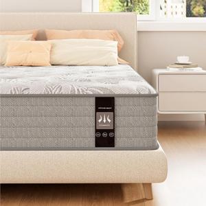 Twin Mattress, 12 Inch Hybrid Mattress in a Box with Gel Memory Foam, Pocket Spring, Pressure Relief, Medium Firm Feel, CertiPUR-US, 39"x75"x12"