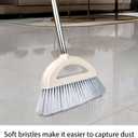 Angle Broom for Hardwood Floors - Soft Bristled Indoor & Kitchen Broom (Light Pink)