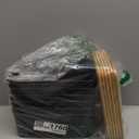 Small Plastic Storage Bins with Bamboo Lids 5.2qt Stackable Box Basket Pantry Decorative Containers Cute with Lable for Organizing Desktop Closet Office Black of 6 packs 10 * 7.2 * 4.1'