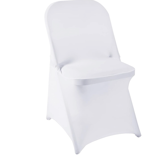 Spandex Chair Covers, 25 PCS, Washable Protector, Stretch Chair Cover for Living Room, Banquet, Wedding Event, Hotel (White)