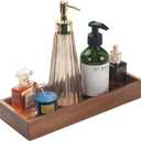 Bathroom Vanity Tray, Bathroom Tray for Counter, Acacia Wood Toilet Tank Tray for Organizing and Home Decor (11.8 x 4.5 x 1.6 inch)