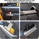 WDG Door Handle Storage Box Container for Ford Bronco 2021 2022 2023 2024 2025 Car Interior Accessories, ABS Front and Rear Door Side Armrest Phone Pocket Organizer Insert Glove Pallet 4PCS