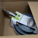 GreenPan Valencia Pro Ceramic Nonstick 8" 9.5" & 11" Fry Pan Skillet Set, Hard Anodized PFAS-Free, Induction Ready, Compatible on All Cooktops, Dishwasher Safe, Oven Safe to 600F, Gray