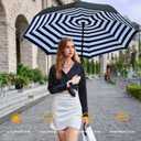 MRTLLOA 40/49/56 Inch Oversize Windproof Inverted Reverse Upside Down Umbrella, Golf Size Rain Umbrella, Double Layer, C-Shaped Handle for Men, Women and Kids