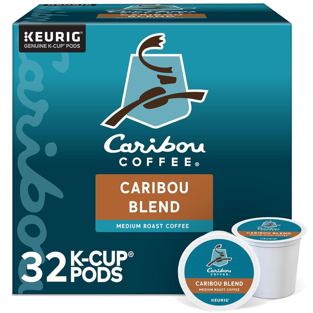 Caribou Coffee Caribou Blend, Keurig Single-Serve K-Cup Pods, Medium Roast Coffee, 32 Count(Pack of 1), Best By: 24 MAY 2026
