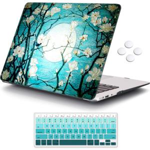 iCasso for MacBook Air 13 inch Case (Release 2010-2017 Older Version), Plastic Hard Shell Protective Case & Keyboard Cover Only for MacBook Air 13 Inch Model A1466/A1369-Cherry Blossom