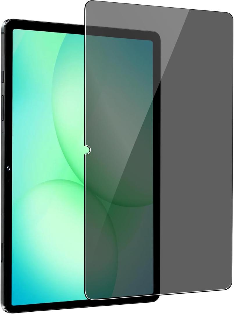 Juvraixo Privacy Screen Protector for Samsung Galaxy Tab A9 Plus / A9+ / A11 Plus 11-Inch 2025/2023 with Easy Installation Frame, Tempered Glass Film, Case Friendly HD Clear