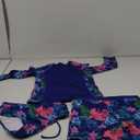 Kiijoy Teen Girls 2-Piece Swimsuit Long Sleeve Rash Guard & Boyshorts Quick Dry Beach Bathing Suit, Sizes 7-8 Years