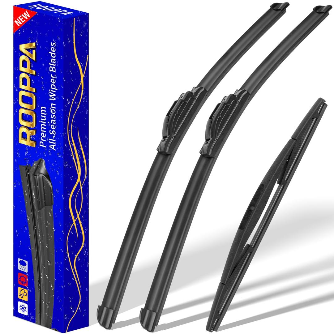 3 wipers Replacement for 2017-2021 Honda CRV CR-V, Windshield Wiper Blades Original Equipment Replacement - 26"/ 17"/ 12" (Set of 3) U/ J HOOK
