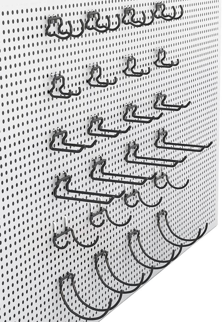 KINOMI 24 Pack Pegboard Hooks Heavy Duty Pegboard Drill Holder Power Tool Holder, Value Set, Large Pegboard Accessories and Hooks for Tools, Power Drills, Art and Craft Supplies etc
