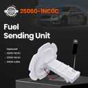 25060-1NC0C Fuel Tank Sending Unit Level Sensor Compatible with Infiniti G37 09-13, G25 11-12, M35 M45 09-10, Q60 14-15, Q40 Base 2015 3.7/2.5/3.5/4.5L 250601NC0C, 25060-1NC0A, 25060-EJ80A