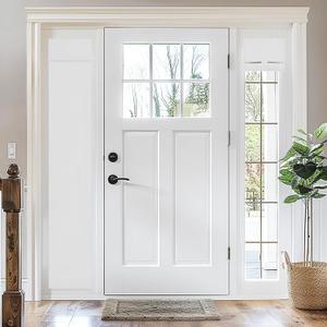 Vatge Sidelight Door Curtains for Front Door - Light Filtering Tie Up Shades, Privacy French Window Covering for Glass/Patio, 1 Panel, W12 x L70, Greyish White