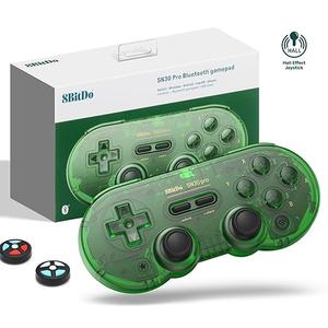 8Bitdo SN30 Pro Wireless Bluetooth Controller (Hall Effect Joystick Update) with Joysticks Rumble Vibration USB-C Cable Gamepad Compatible with Switch,Windows, Mac OS, Android, Steam (Jade Green)
