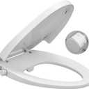 Bidet Toilet Seat,Non-Electric Quiet-Close,Fit Elongated Toilet Seat,Adjustable Water Pressure and Self-Cleaning Dual Nozzles