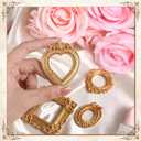 100 PCS Vintage Resin Picture Frame, Mini Vintage Resin Picture Frame, 5 Styles Small Antique Baroque Tiny Frames Wall Hanging for DIY Jewelry Display Photography Party Hotel Home