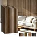 Art3d 4-Pack 47x23.6 Inch Acoustic Panels with Wood Slat Design - Soundproof Wall Panel for Office, Gaming Room & Studio, Ideal for Streamers, Home Workers & Recent Movers, Deep Walnut