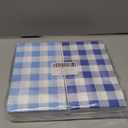 Blue Gingham Napkins Disposable Rectangle: 80PCS Checkered Paper 15.7x11.8 Inch for Dinner Party