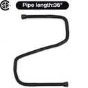 Stanbroil 1/2" OD x 3/8" ID 36" Non-Whistle Flexible Flex Gas Line Connector Kit for NG or LP Fire Pit and Fireplace
