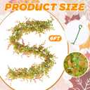 Riceshoot 6ft Thanksgiving Garland Decor Bog Pimpernel Garland Fall Small Leaf Autumn Decor for Harvest Thanksgiving Wedding Indoor Outdoor Decorations Table Centerpiece