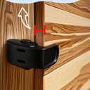 Maveek Baby Proofing Drawers, 4 Pack Child Proof Locks For Corner Drawer Thinner Door Cabinet Kitchen Cupboard Dresser Fridge, Childproof Furniture Latch For 0-12 month Infant (Black)