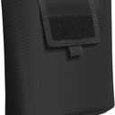 TACNEX Folding Dump Pouch for Duty/Battle/Range Belt Roll Up MOLLE Magazine Drop Pouch Drawstring Open Mag/Tool Recovery Waist Bag Utility Storage Pack for Hunting Shooting (Vertical Black)