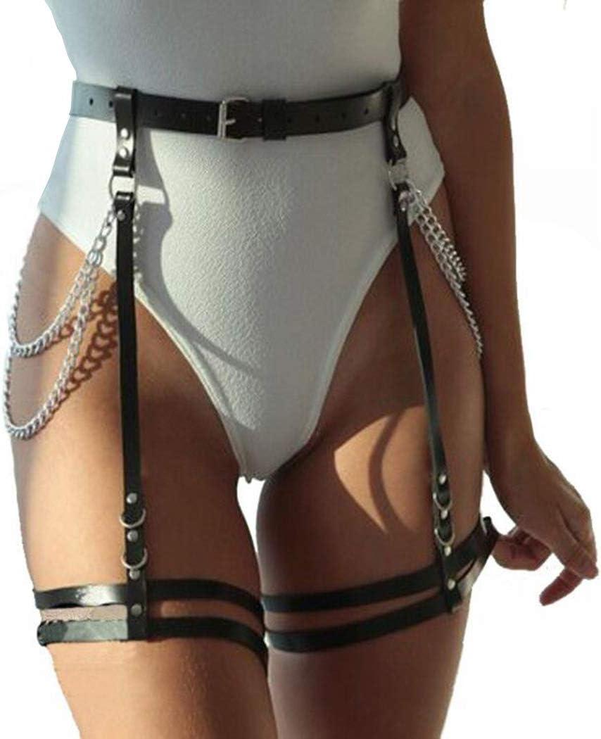 Sexy Belly Waist Chain Belt Leather Body Harness Leg Garter Chain Thigh Body Jewelry Accessories for Women