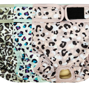 Langsprit Washable Female Dog Diapers  Doggie Reusable Diapers for Doggy Puppy Female in Period  Highly Absorbent Dog Heat Panties Leopard L