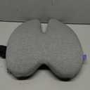 C CUSHION LAB Extra Dense Lumbar Pillow - Patented Ergonomic Multi-Region Firm Back Support for Lower Back Pain Relief - Lumbar Support Cushion with Strap for Office Chair, Car, Sofa, Plane - Grey