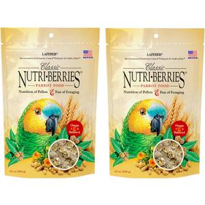LAFEBER'S Classic Nutri-Berries Pet Bird Food, Made with Non-GMO and Human-Grade Ingredients, for Parrots (10 oz Pack of 2)