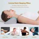 Cervical Neck Pillows for Pain Relief Sleeping, Memory Foam Neck Bolster Pillow for Stiff Pain Relief, Neck Support Pillow Neck Roll Pillow for Bed Pillow (Light Grey)